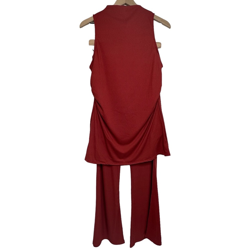 Anthropologie En Elly Two Piece Ribbed Tank and Pants Set Size M